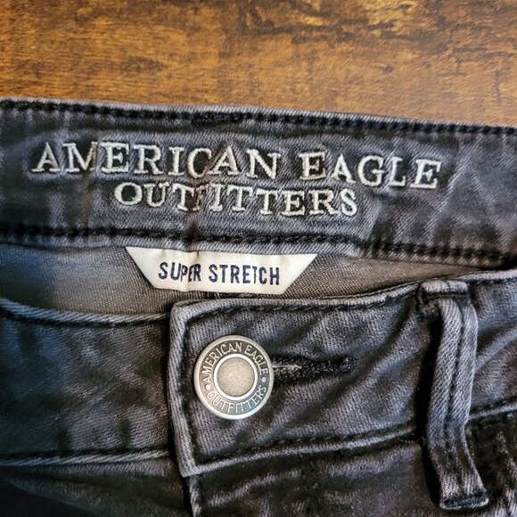 American Eagle Jeans 4 XL Jegging Sky High Super Stretch Black Wash Denim - Picture 4 of 11